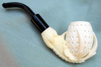 Meerschaum Pipe; Extra Large Egg and Claw